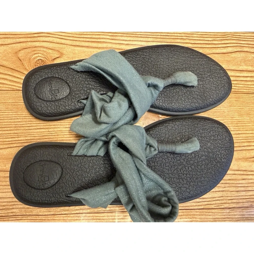 Sanuk Yoga Sling Green Mat Sandals Sling‎ Shoes Slides size 9 - Picture 8 of 9